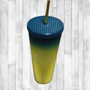 NWT STARBUCKS 2023 Yellow Blue Studded Collectible Venti Tumbler 24 oz